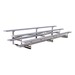 Low-Rise Three-Tier Bleachers w/ Tip & Roll Wheels
